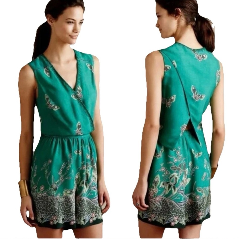 Anthropologie Elevenses Papillion Romper Size XS